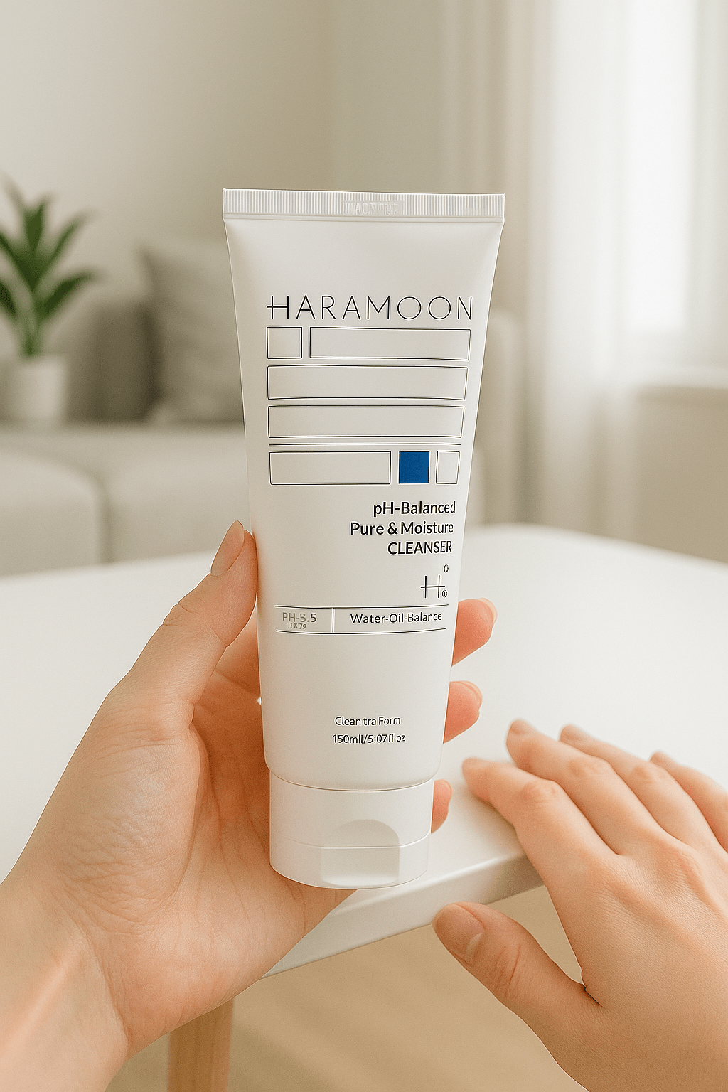 HARAMOON Pure Moisture Cleanser | Korean Skincare, 150mL - Wax | Wane