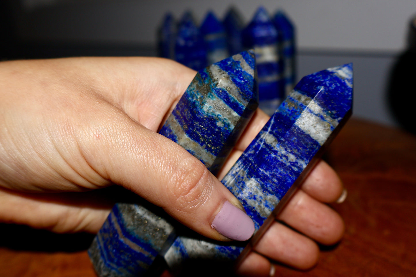 Lapis Lazuli Obelisk - Authentic Quality Gemstone for Wisdom and Truth, Decorative 4 - Inch Tall - Wax | Wane