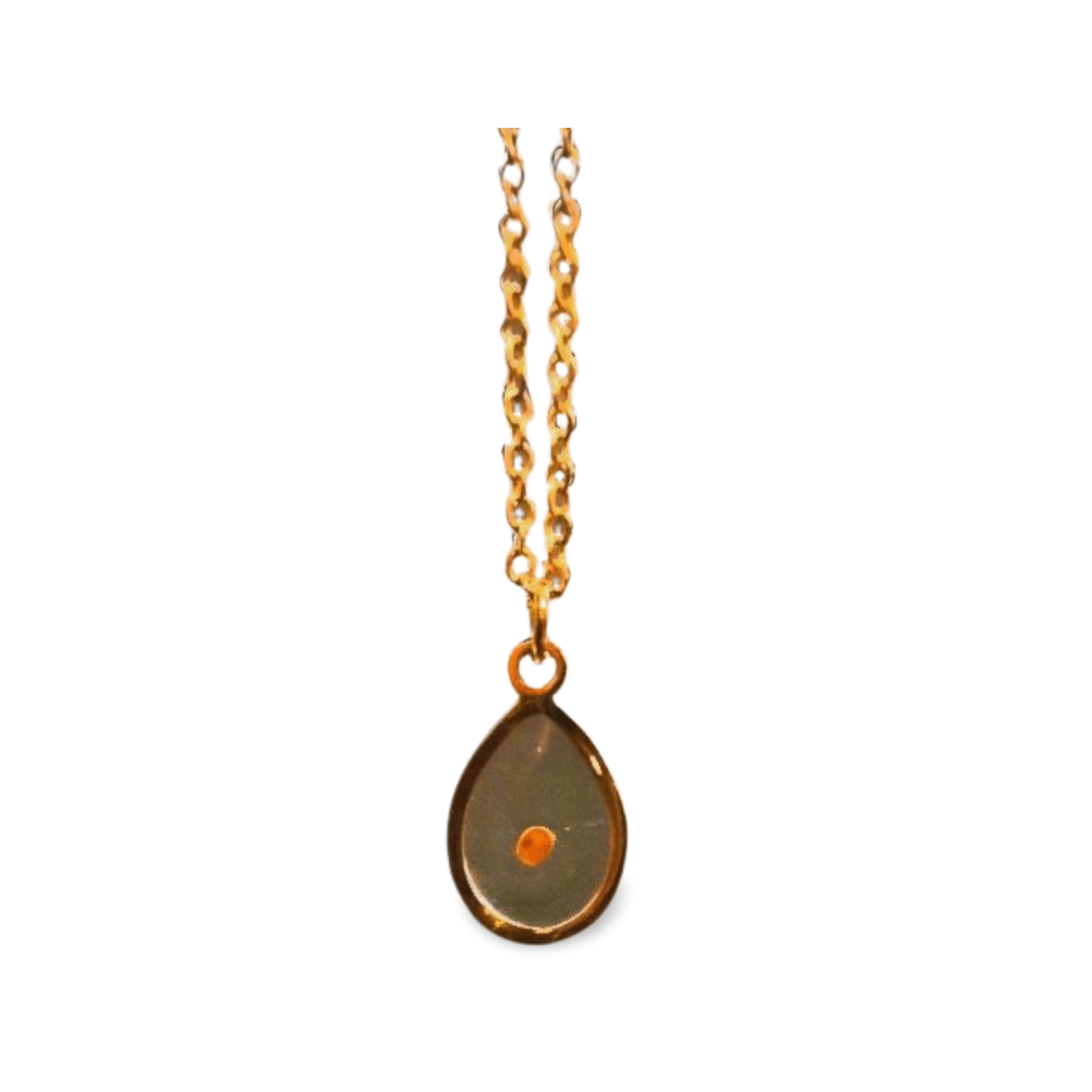 Mustard Seed Faith Necklace – Gold Teardrop Pendant | Stainless Steel Christian Jewelry - Wax | Wane