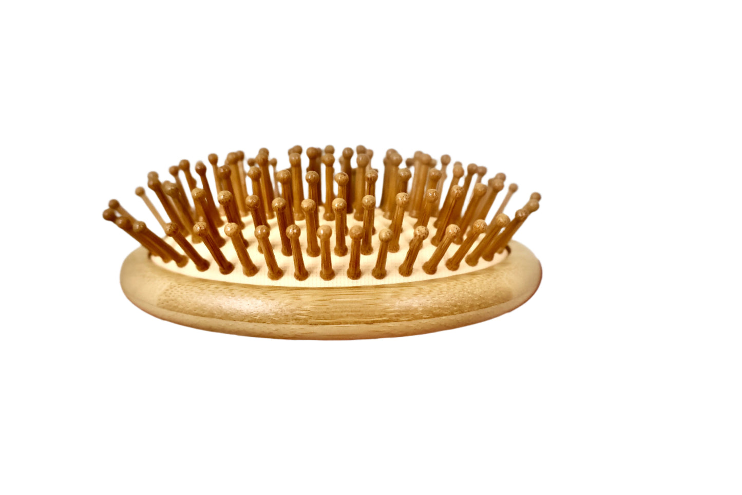 Wood Handheld Hair Brush – Scalp Massager with Ball - Tipped Bamboo Bristles - Wax | Wane